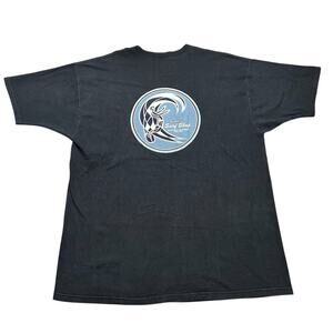 Vintage Oneill Men's y2K Navy Surf Printed Short Sleeve T-shirt Sz 2XL Y2K Retro